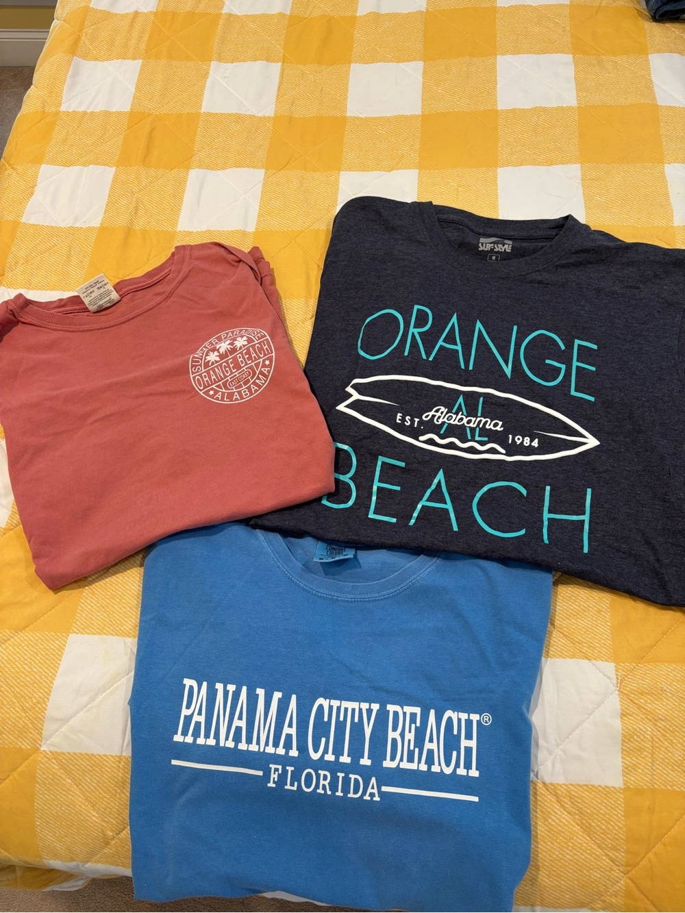 Assorted Beach Graphic Tees - Orange Beach & Panama City Beach